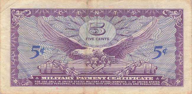 USA MPC Series 641 p.M57 5 Cents 1965 VF-
